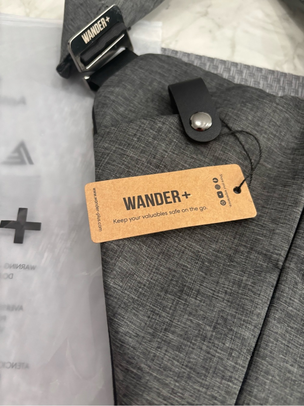 Wander Gray Anti-Theft Crossbody Travel Bag